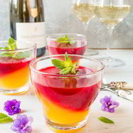 Рецепт Апельсинова-малинового желе из шампанского