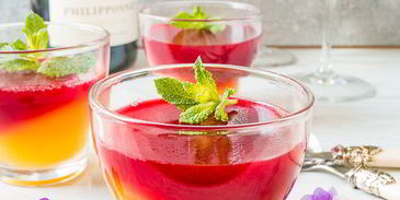 апельсиново-малиновое желе из шампанского