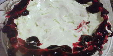 торт-безе рождественский венок