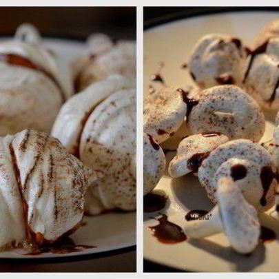 Украшения из безе с шоколадом