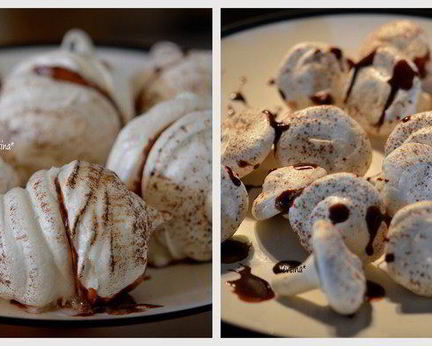 Украшения из безе с шоколадом