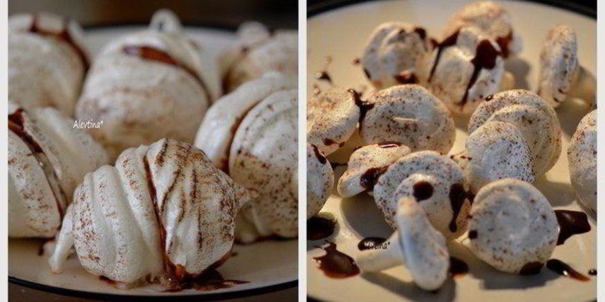 Рецепт украшений из безе с шоколадом