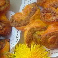 Рецепт Булочек облитых халвой