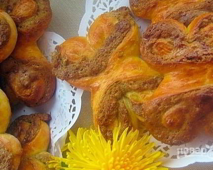 Булочки облитые халвой