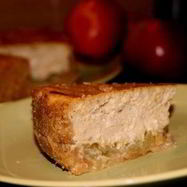 Рецепт Чизкейка с халвой и карамельными яблочками