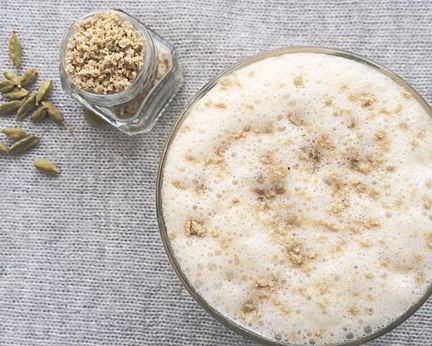 Кофе латте с халвой