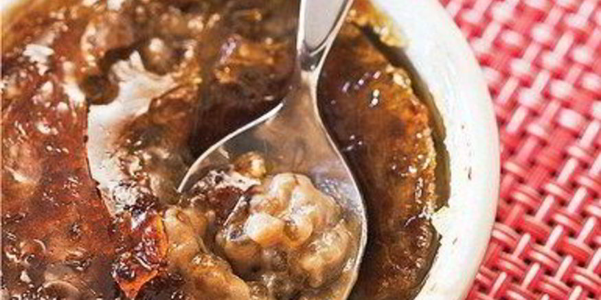 Рецепт кофейного пудинга из тапиоки с карамельной корочкой