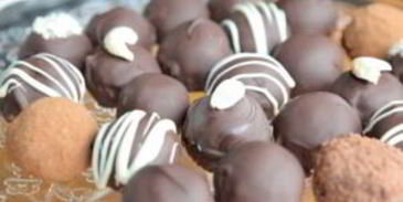 шоколадные конфеты с орехами и коньяком