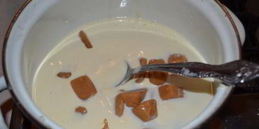 крем-карамель с ирисками