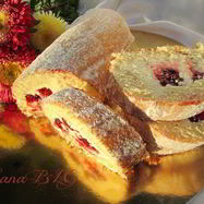 Рецепт Необыкновенно нежный бисквитный рулет с молочно-масляным кремом