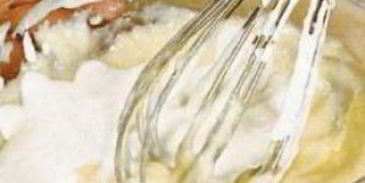 персиковое пюре с заварным кремом