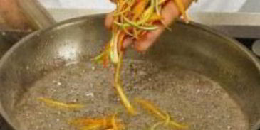 персиковое пюре с заварным кремом