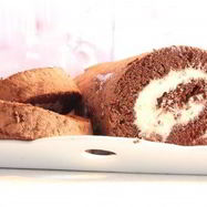 Рецепт Шоколадного рулета с ванильным кремом