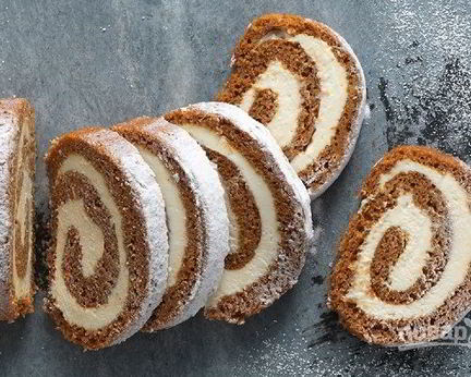 Тыквенный рулет с кремом