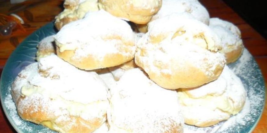 Рецепт заварных булочек с кремом