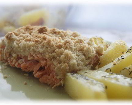 Лососевый крамбл