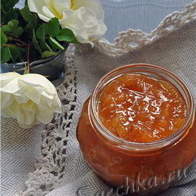 Мармелад из ревеня с курагой и морковью