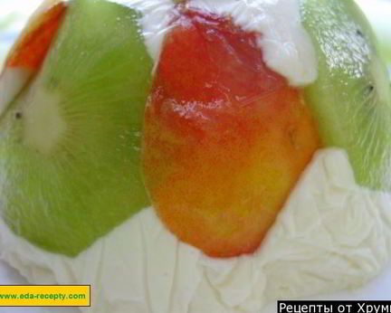 Творожный десерт с мармеладом