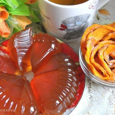 Тыквенные дольки с мармеладом