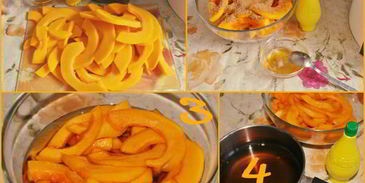 тыквенные дольки с мармеладом