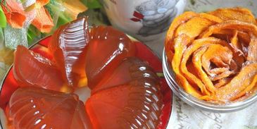 тыквенные дольки с мармеладом