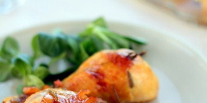 Рецепт запеченой курицы с апельсиновым мармеладом и корицей