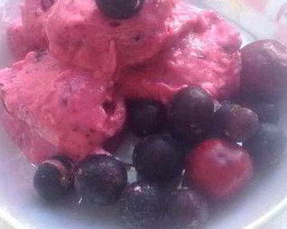 Диетическое бананово-ягодное мороженое