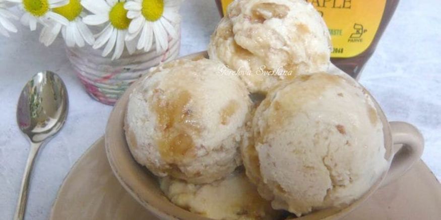 Рецепт мороженого с кленовым сиропом и грецкими орехами
