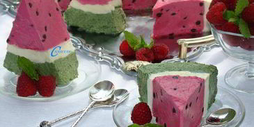 торт-мороженое арбуз