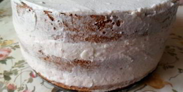 торт-мороженое малиново-розовая симфония