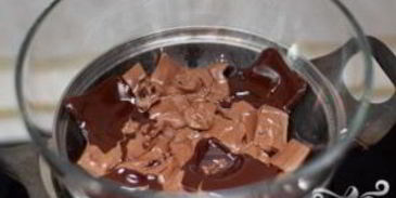 апельсиновое желе с шоколадным муссом