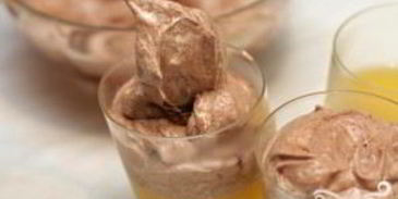 апельсиновое желе с шоколадным муссом