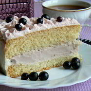 Рецепт Бисквита с нежным сливочно-смородиновым муссом