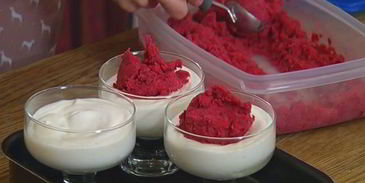 йогуртовый мусс с гранитой