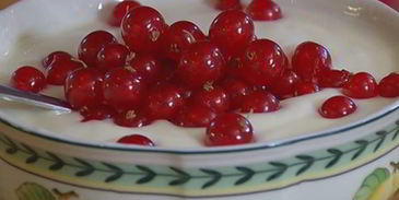 йогуртовый мусс с красной смородиной