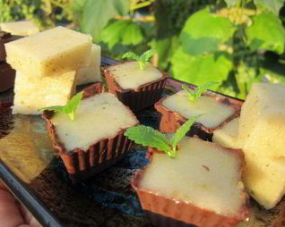 Конфеты с грушово-мятным муссом