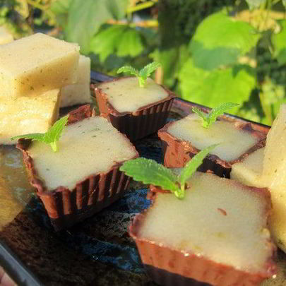 Конфеты с грушово-мятным муссом