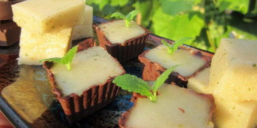 Рецепт конфет с грушово-мятным муссом