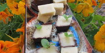 конфеты с грушово-мятным муссом