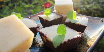 конфеты с грушово-мятным муссом