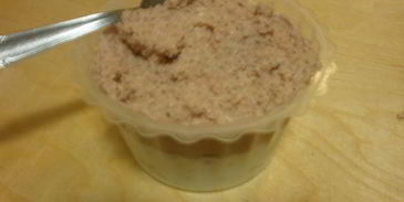 мусс два вкуса из творога и ветчины с инжиром