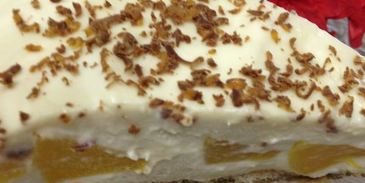 мусс из белого шоколада с персиками