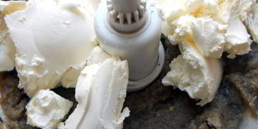 паста ракушки с творожно-баклажановым муссом