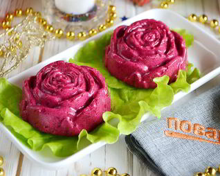 Пикантный свекольный мусс с селедкой