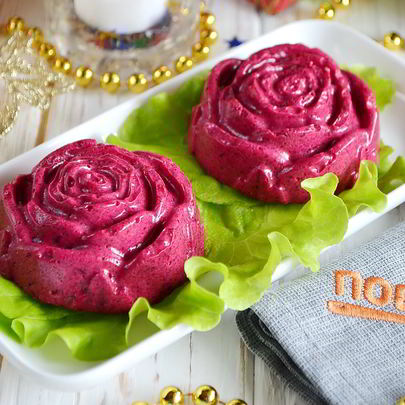 Пикантный свекольный мусс с селедкой