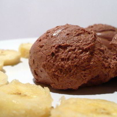 Шоколадный мусс на йогурте с бананами