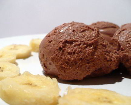 Шоколадный мусс на йогурте с бананами