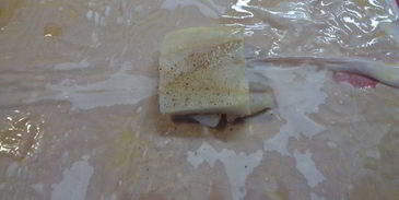 треска под муссом в тесте фило