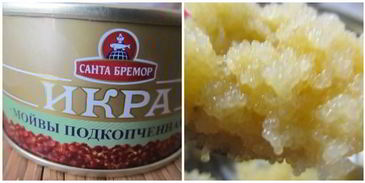 волованы с муссом из масла, икры и петрушки