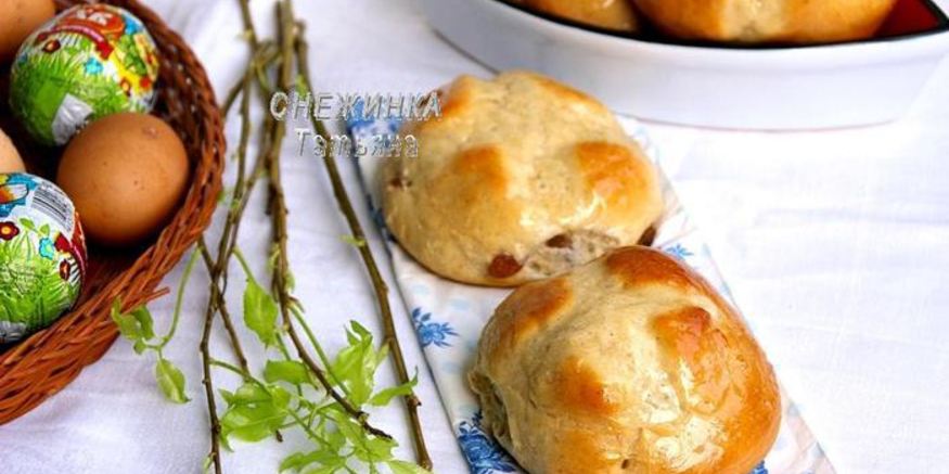 Рецепт английских пасхальных булочек